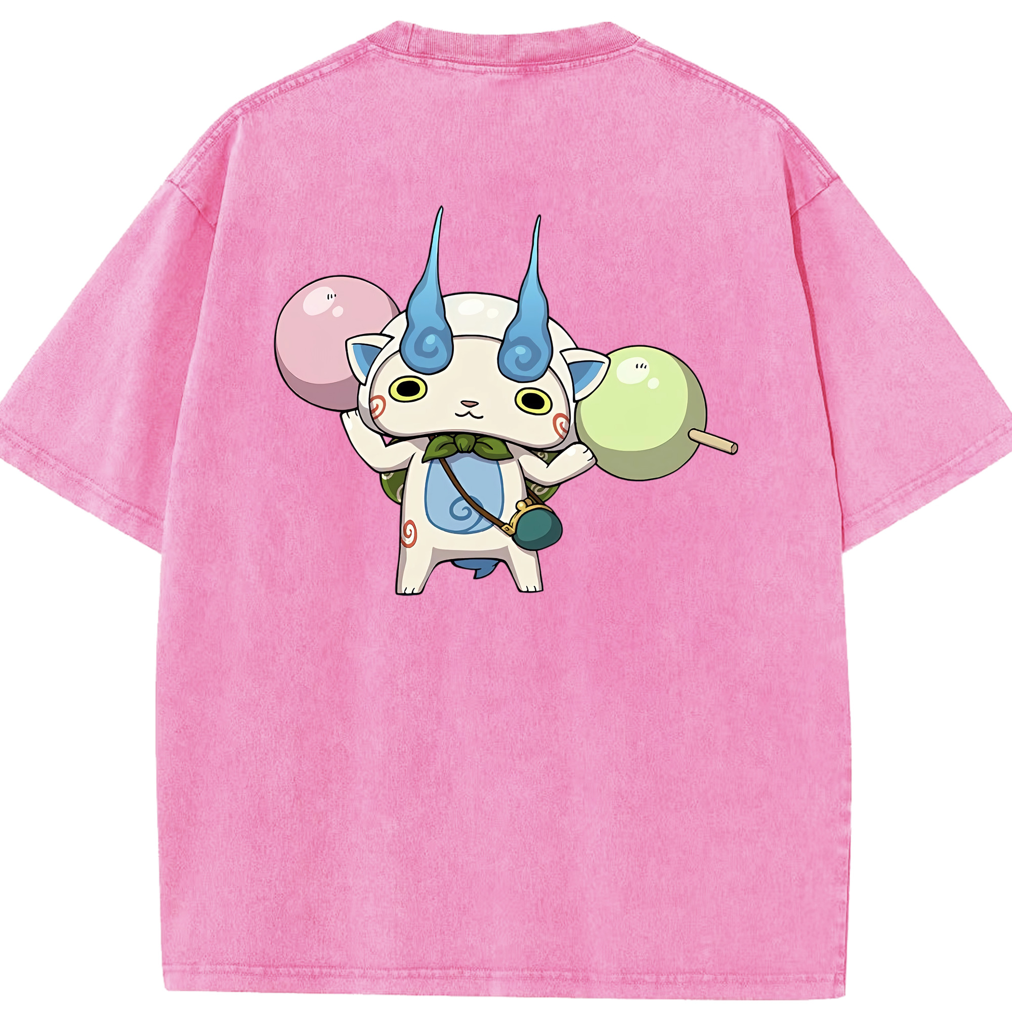 （画像用） 妖怪ウォッチ Yo-kai Watch 綿100% ヴィンテージ風 半袖Tシャツ（背面プリント）
